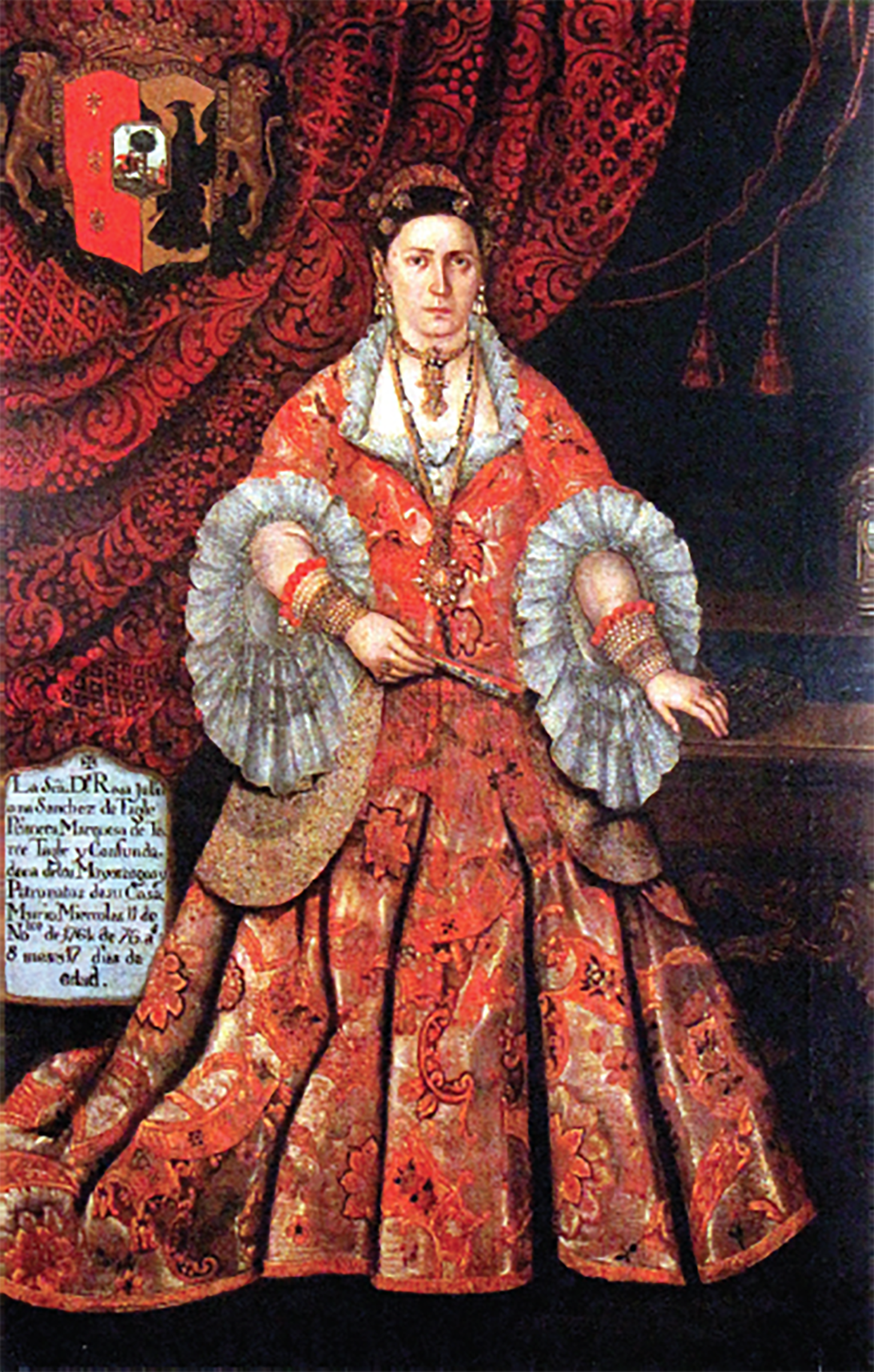 Cristóbal de Aguilar, Señora doña Rosa Juliana Sánchez I Marquesa de Torre Tagle, c. 1743-1756, Palacio de Torre Tagle, now the Ministry of Foreign Affairs in Lima