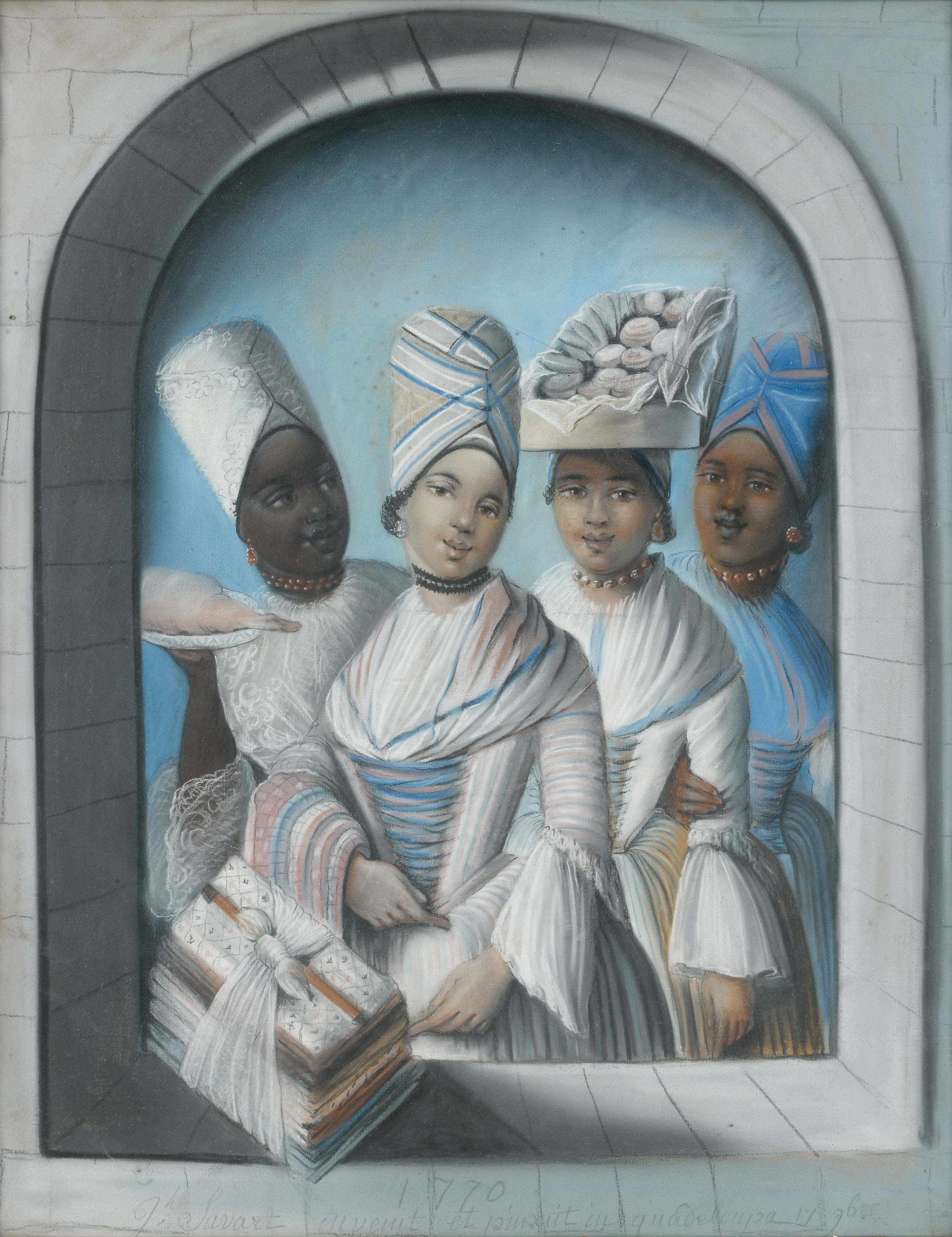 Fig. 1 - Joseph Savart (1735-1801)- Quatre femmes créoles (1770), Collection Musée Schoelcher, Pointe-à-Pitre, Guadeloupe 