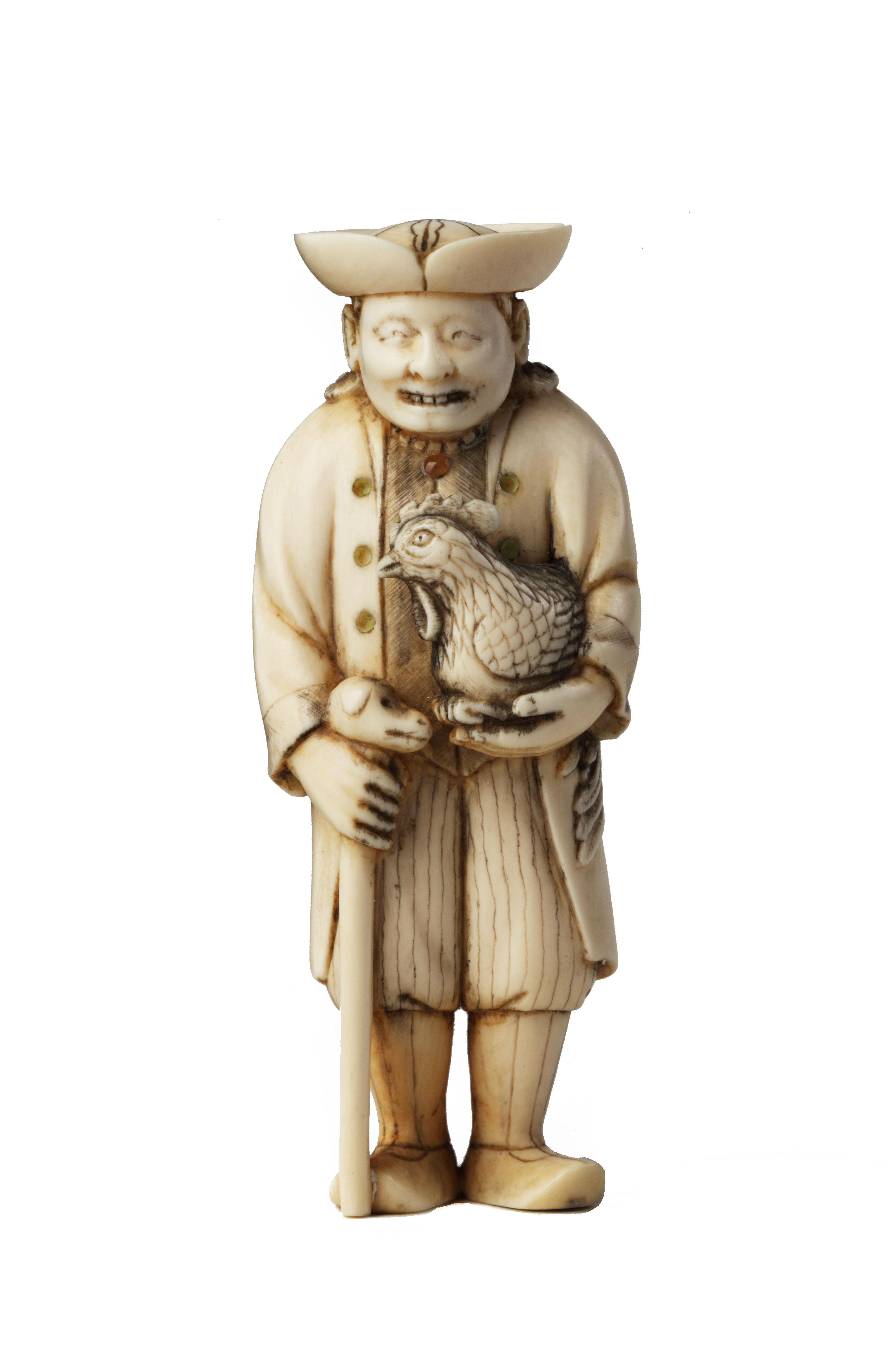 Netsuke of a Dutchman, 19th century (sold)