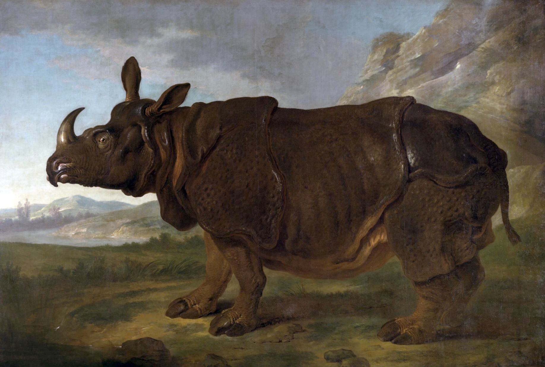 Jean-Baptiste Oudry (1686-1755)  Clara the Rhinoceros, 1749  Staatliches Museum Schwerin 